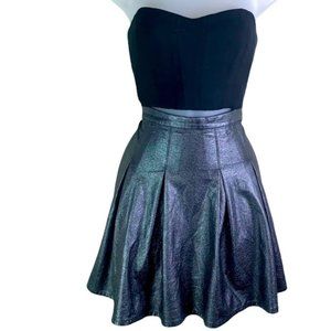 BCBG Cut-out Strapless Mini Dress Revolve Metallic